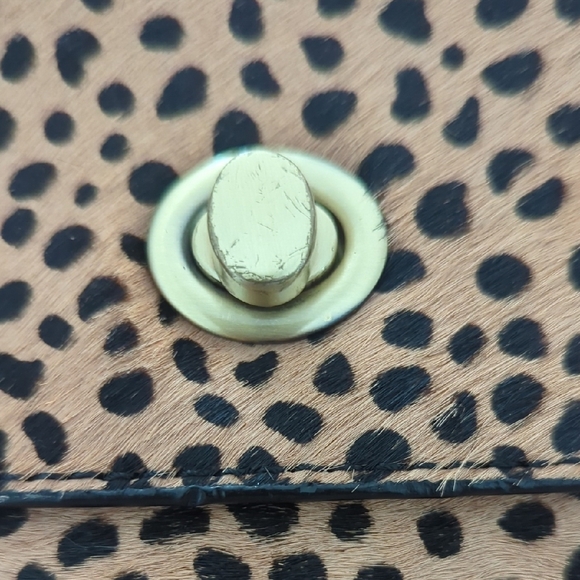 Leopard Print Crossbody Bag with Chain Strap - Picture 2 of 10